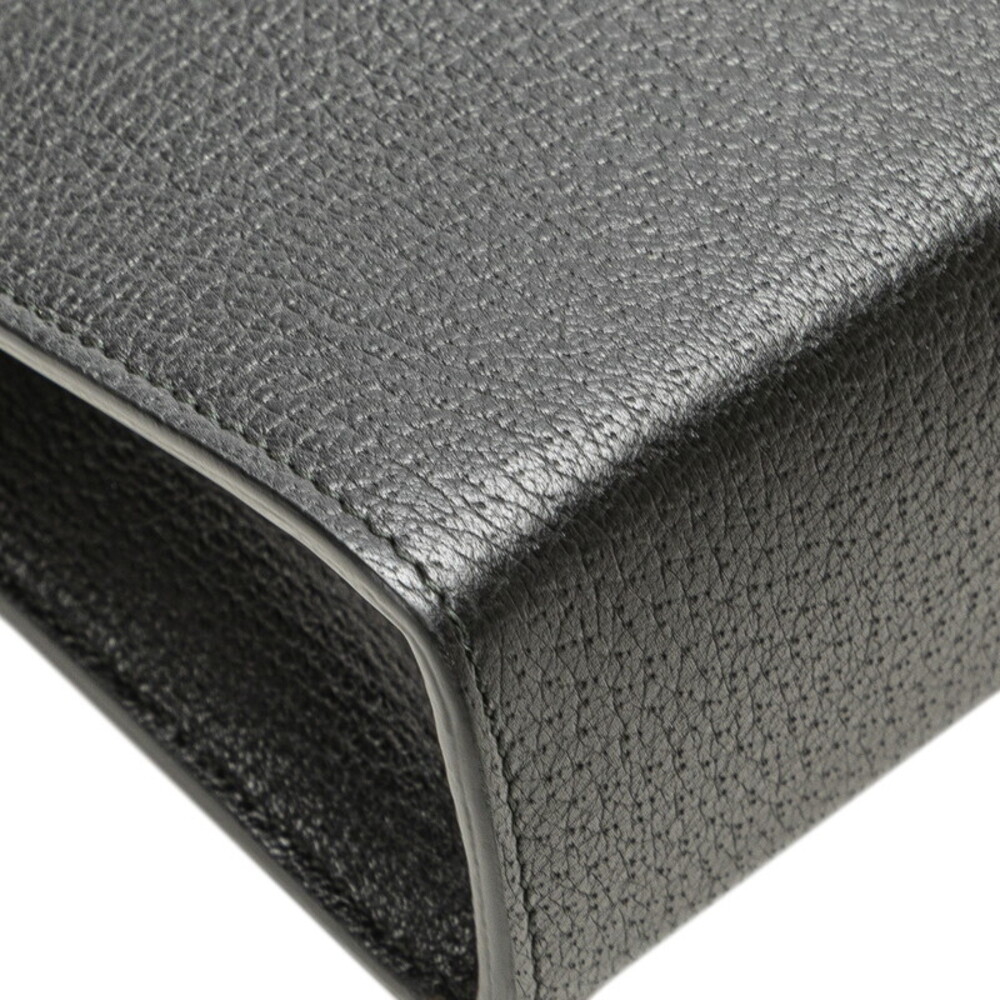 Gucci Web Stripe Clutch Bag Shoulder Black Leather - Picture 7 of 9